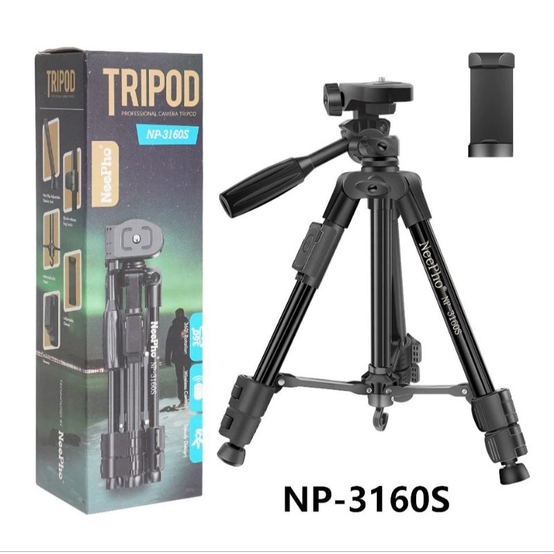 Gậy Tripod điện thoại Máy ảnh ,3160S chất liệu cao cấp có kèm kẹp điện thoại chắc chắn và nút chụp ảnh từ xa.