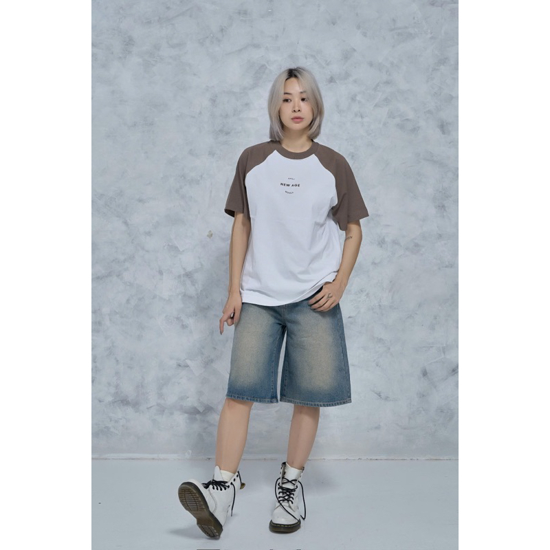 MIDDUA - JN187 Quần đùi denim form boy lửng