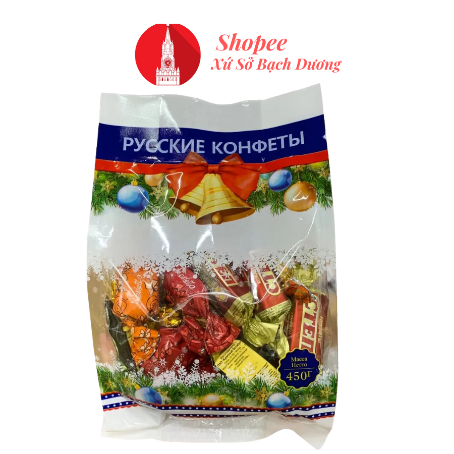 Kẹo Socola Mix tổng hợp 8 vị Nga, túi 450g | Shopee Việt Nam