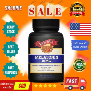 Melatonin: Hỗ trợ giấc ngủ sâu, giúp cơ thể phục hồi và tái tạo năng lượng trong đêm 60 viên
