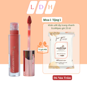Son Kem Lì Embisu Provevet tint ( 09 Đỏ Nâu Trầm ) Dưỡng Ẩm Mềm Mịn Không Dính Cốc Nữ Trang Điểm Son Môi Lip Tint Cosmet