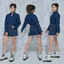 MIDDUA - VJ051 Váy xếp ly denim phối viền ren