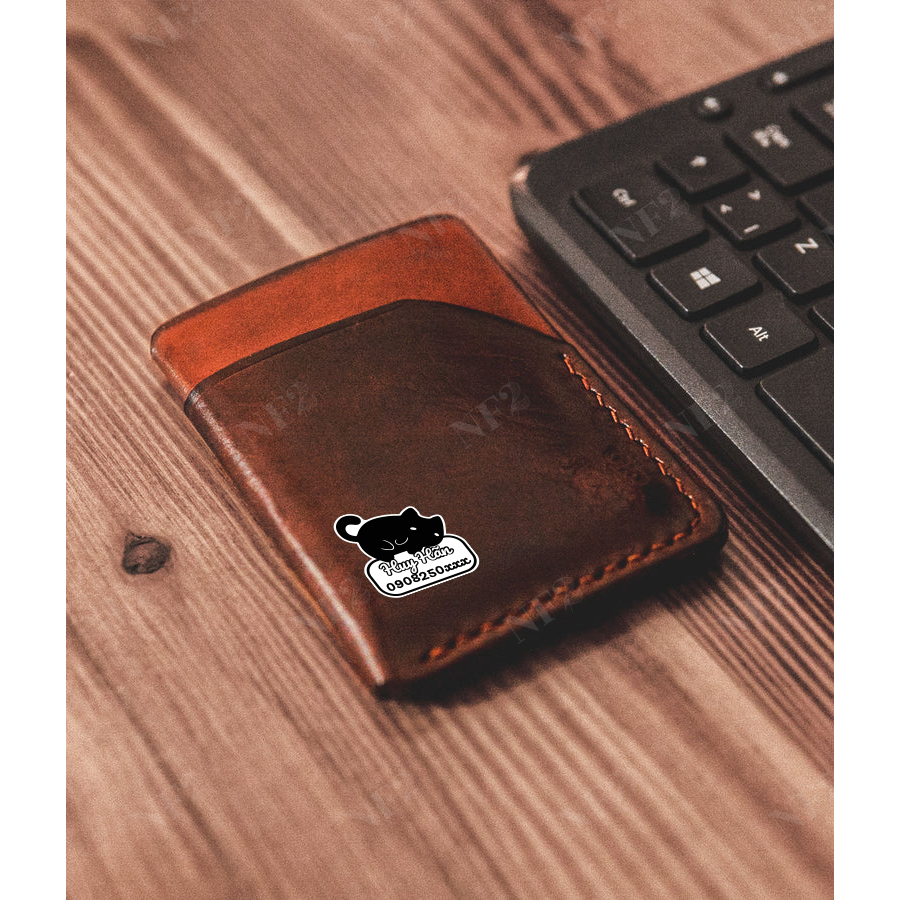 Sticker Liên Lạc NF2 (Không lo đồ vật quan trọng bị đánh rơi ) MÈO ĐEN - 40 miếng size 1.5x1.5cm