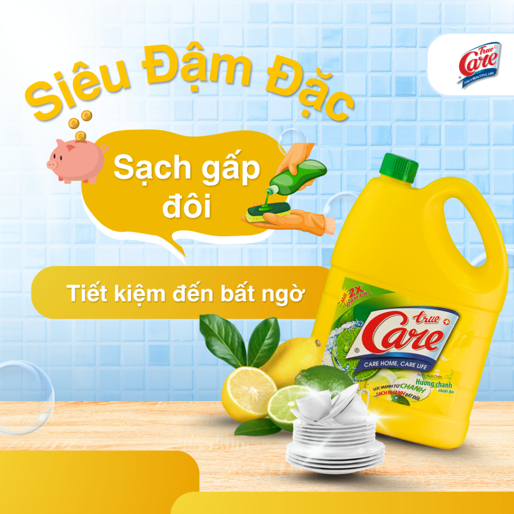 Nước Rửa Chén True Care Hương Chanh 3.6kg
