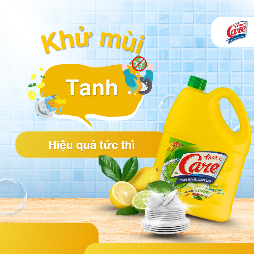 Nước Rửa Chén True Care Hương Chanh 3.6kg