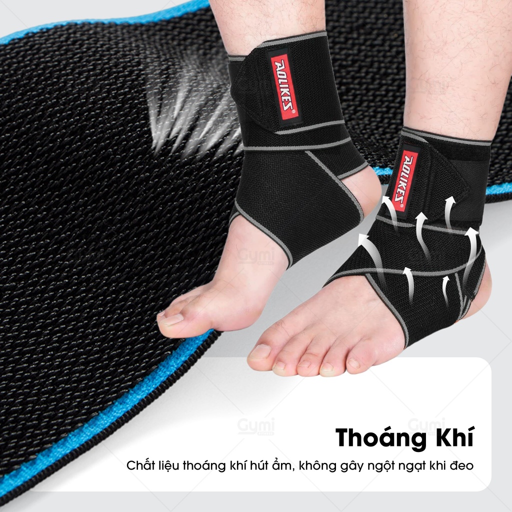 Băng Quấn Cổ Chân Aolikes A-1527 - Đai Quấn Bảo Vệ Mắc Cá Chân Cao Cấp Chính Hãng - AL1527