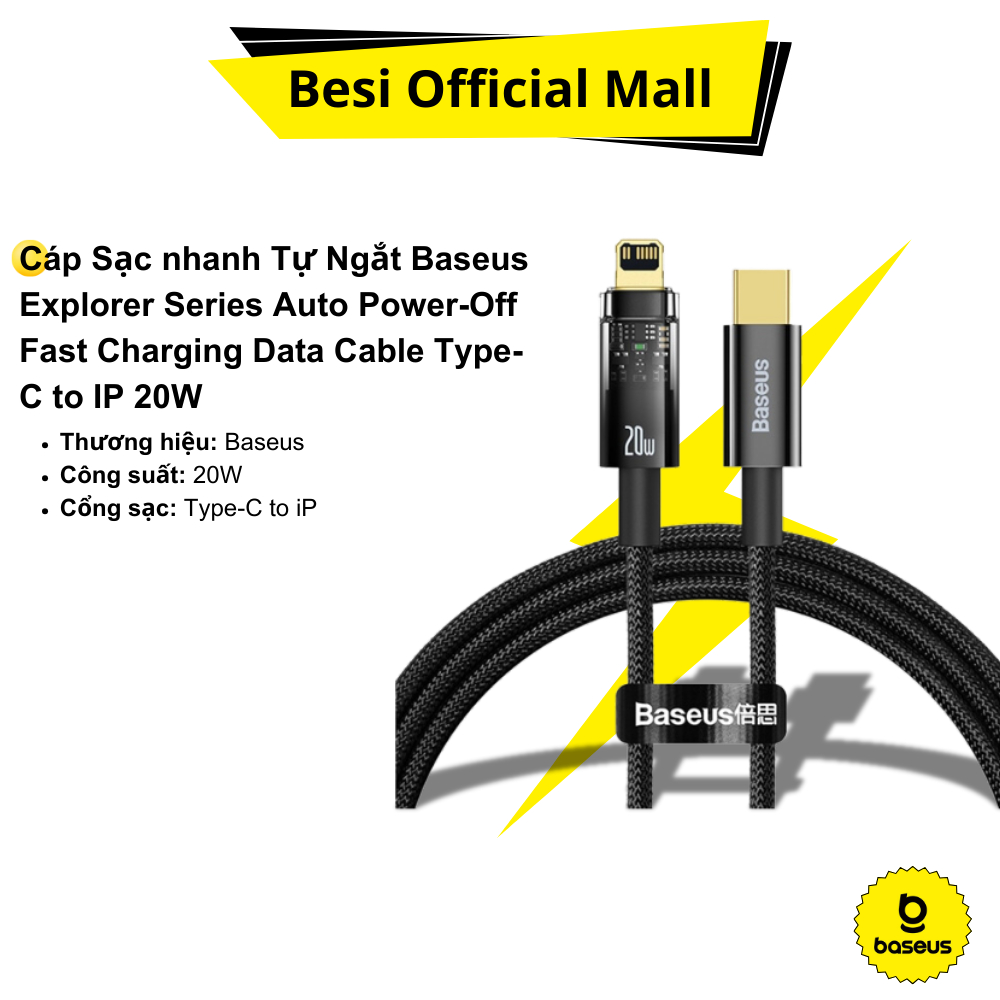 C P S C Nhanh T Ng T Baseus Explorer Series Auto Power Off Fast Charging Data Cable Type C To