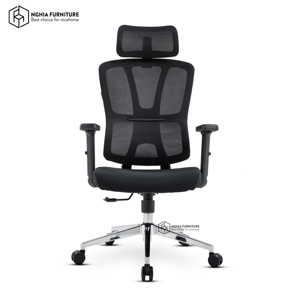 Ảnh Ghế công thái học Nghiafurniture Joy-h, bảo hành 3 năm, lưới thoáng khí, ngả ghế 120 độ 4