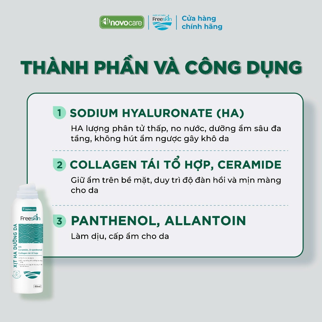 Ảnh [ LIVE ] Xịt HA dưỡng da đa tầng Freeskin tích hợp 3 bước Toner, cung cấp HA và Khoá ẩm 80ml 3