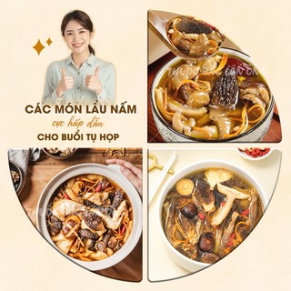 Set Lẩu nấm 150g, nấm hầm canh dưỡng sinh, set hầm siêu nấm, thơm ngon, bổ dưỡng - Thuốc Bắc Lãn Ông