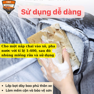 Nước rửa xe ô tô bọt tuyết làm sạch nhanh, chuyên nghiệp, bảo vệ bề mặt sơn xe (Chai 2 L)