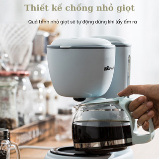 Máy pha cà phê mini Bear SB-CF06A (KFJ-A06K1), 550W, Pha Coffee- Trà Cho Gia Đình, BH 18 Tháng
