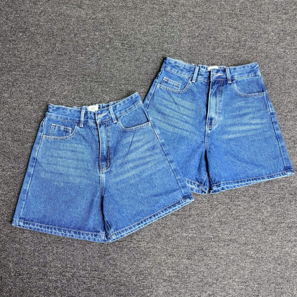 Quần Đùi Bò ECOCHIC DENIM SHORTS Cạp Cao Lưng Chun Co Giãn Tốt Chính Hãng Cao Cấp Dễ Phối Đồ B115