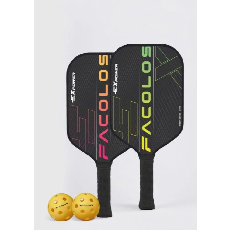 ✅ [Ship Hoả Tốc] Cặp Vợt & 2 Bóng Pickleball Facolos Ex Power chính hãng, gia đình couple vui vẻ