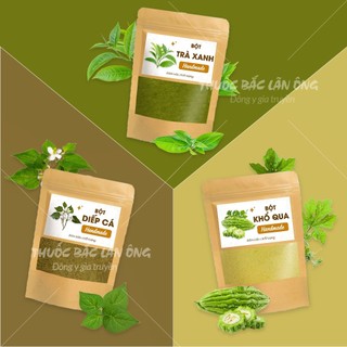 Combo bột hỗ trợ ngừa mụn, làm mờ thâm hiệu quả ( bột diếp cá, bột khổ qua, bột trà xanh)