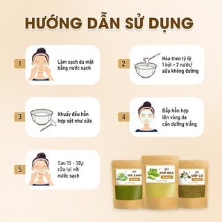 Combo bột hỗ trợ ngừa mụn, làm mờ thâm hiệu quả ( bột diếp cá, bột khổ qua, bột trà xanh)