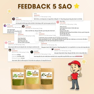 Combo bột hỗ trợ ngừa mụn, làm mờ thâm hiệu quả ( bột diếp cá, bột khổ qua, bột trà xanh)