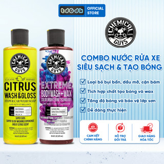 COMBO Nước rửa xe siêu sạch, tạo bóng Chemical Guys Citrus Wash & Gloss và Xtreme Body Wash & Wax