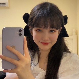 IK Set 2 Kẹp Tóc Nơ Vải Lụa Phong Cách Tiểu Thư Cute K410
