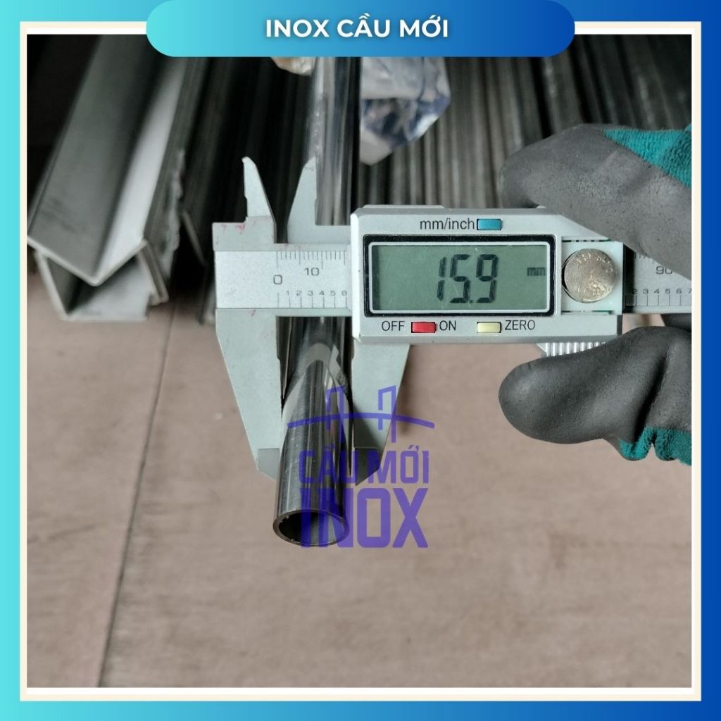 Ống tròn Inox 201 phi 12, 16, 19, 22mm (dài 0.5m/1m/1.2m/1.5m), chất lượng nhà máy sản xuất