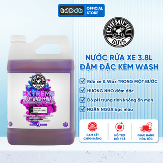 Nước rửa xe Chemical Guy Extreme Bodywash and Wax chính hãng Mỹ, nước rửa xe đậm đặc, kèm wax 3.8L