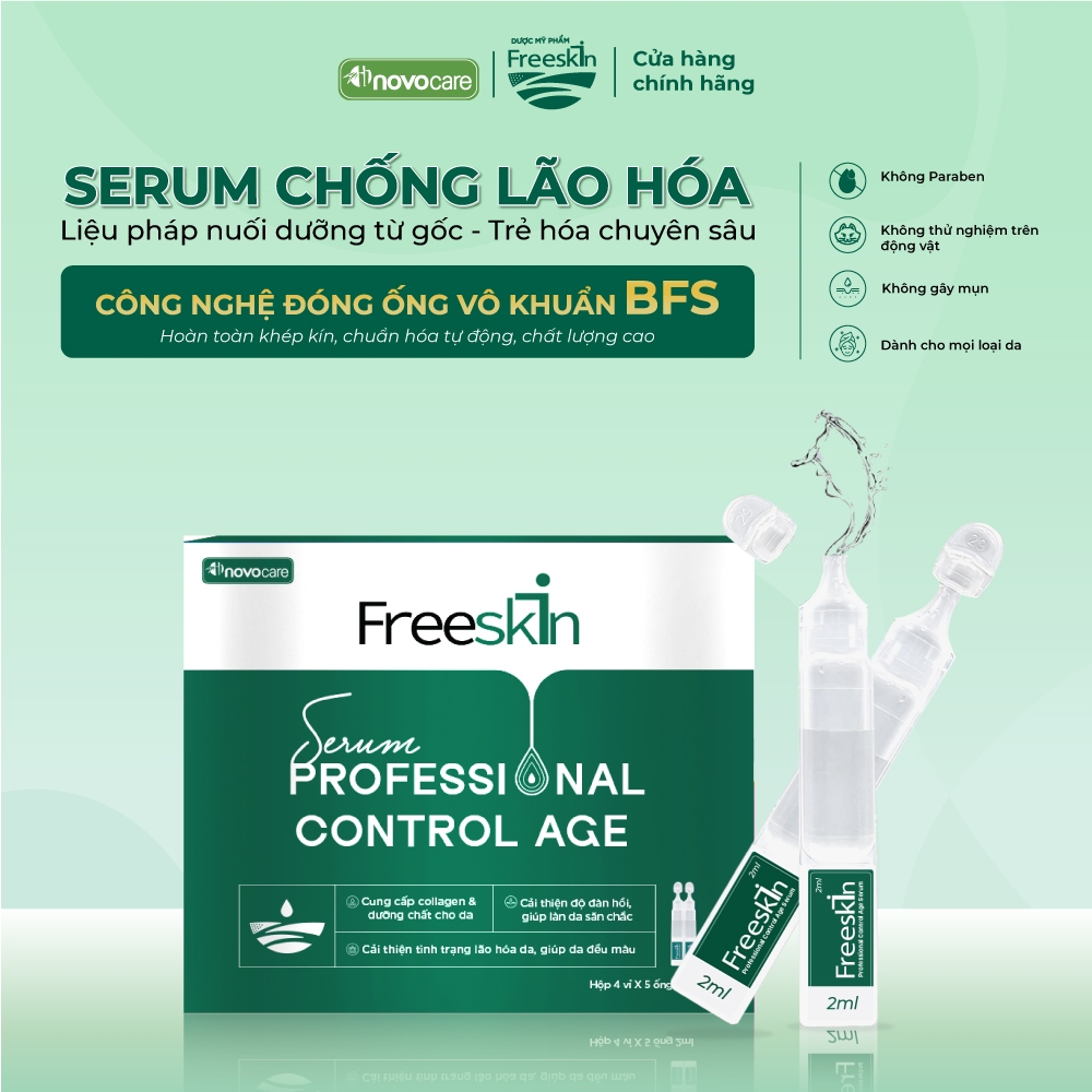 Ảnh Serum chống lão hóa Freeskin Professional Control Age - Collagen tái tổ hợp, 20 ống BFS chất lượng cao x 2ml 1