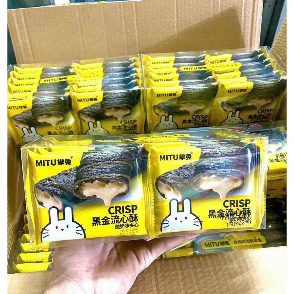 [Ship Hỏa Tốc HN]Bánh Quế Rong Biển Giòn Cuộn Nhân Kem MITU 218g (12 ...