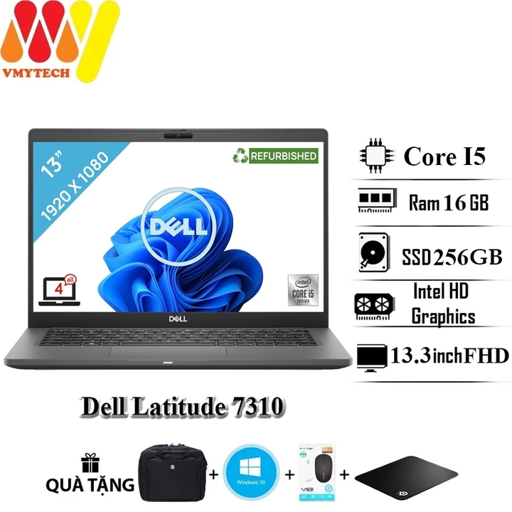 Dell Latitude 7310, Dell E7310 Core i5-10310U,Ram 16GB,SSD 256GB M2,13.3inch FHD Laptop cấu hình cao