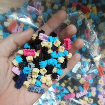 Hạt ( 50 viên, 100 viên THEO MÀU ) - Hạt Lẻ Lego-Mảnh ghép Lego1*1 -Lego lắp ráp-Lego răng cưa subeo
