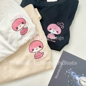 áo thun form rộng YUSTUDIO 3158, áo phông nữ chất cotton khô 3158 phong cách hàn quốc mẫu SNAKE