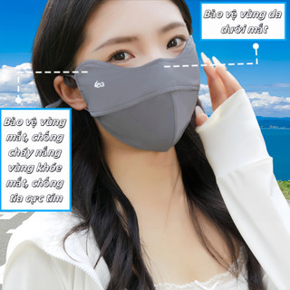 Mặt nạ chống nắng nữ mới, mặt nạ bảo vệ mắt du lịch ngoài trời, mặt nạ thoáng khí chống tia cực tím