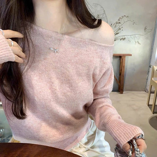 (XẢ KHO) Áo Nỉ Lệch Vai Dài Tay Bo Gấu Xẻ Cách Điệu Nữ Tính Thu Đông, Áo Kiểu Nữ Trễ Vai