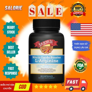 Arginine Điều hòa huyết áp Ổn định tim mạch Hỗ trợ chuyển hóa lành mạnh 60 viên nang mềm