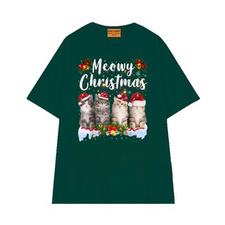Áo Thun Mèo Giáng Sinh Meowy Christmas NGỐ TEE Chất Vải Cotton Thoáng Mát Form Unisex Rộng Rãi
