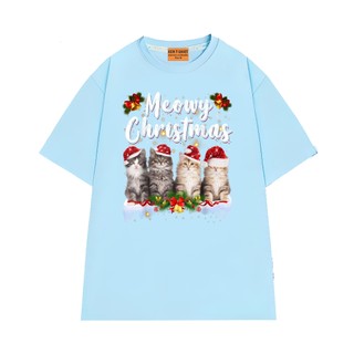 Áo Thun Mèo Giáng Sinh Meowy Christmas NGỐ TEE Chất Vải Cotton Thoáng Mát Form Unisex Rộng Rãi