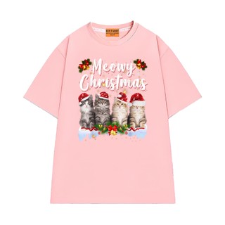 Áo Thun Mèo Giáng Sinh Meowy Christmas NGỐ TEE Chất Vải Cotton Thoáng Mát Form Unisex Rộng Rãi