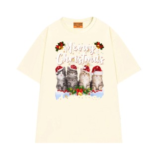 Áo Thun Mèo Giáng Sinh Meowy Christmas NGỐ TEE Chất Vải Cotton Thoáng Mát Form Unisex Rộng Rãi