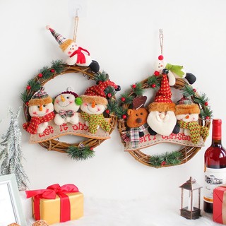 (HÀNG LOẠI 1) IK Vòng Nguyệt Quế Trang Trí Cửa Giáng Sinh, Vòng Hoa Giáng Sinh Noel Nhiều Mẫu, Size Lớn