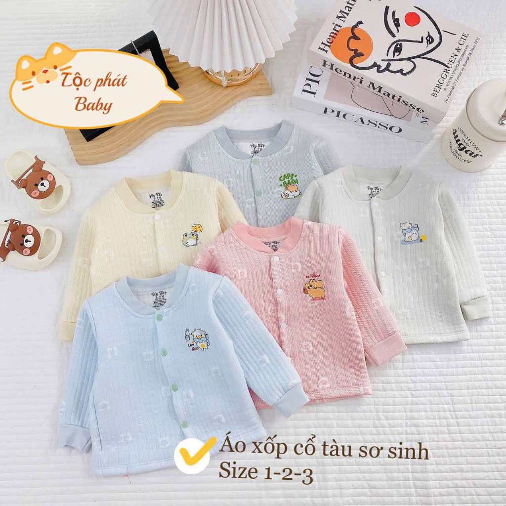 Set 2 áo khoác trần bông Lộc Phát cho bé trai, bé gái từ 3-9kg