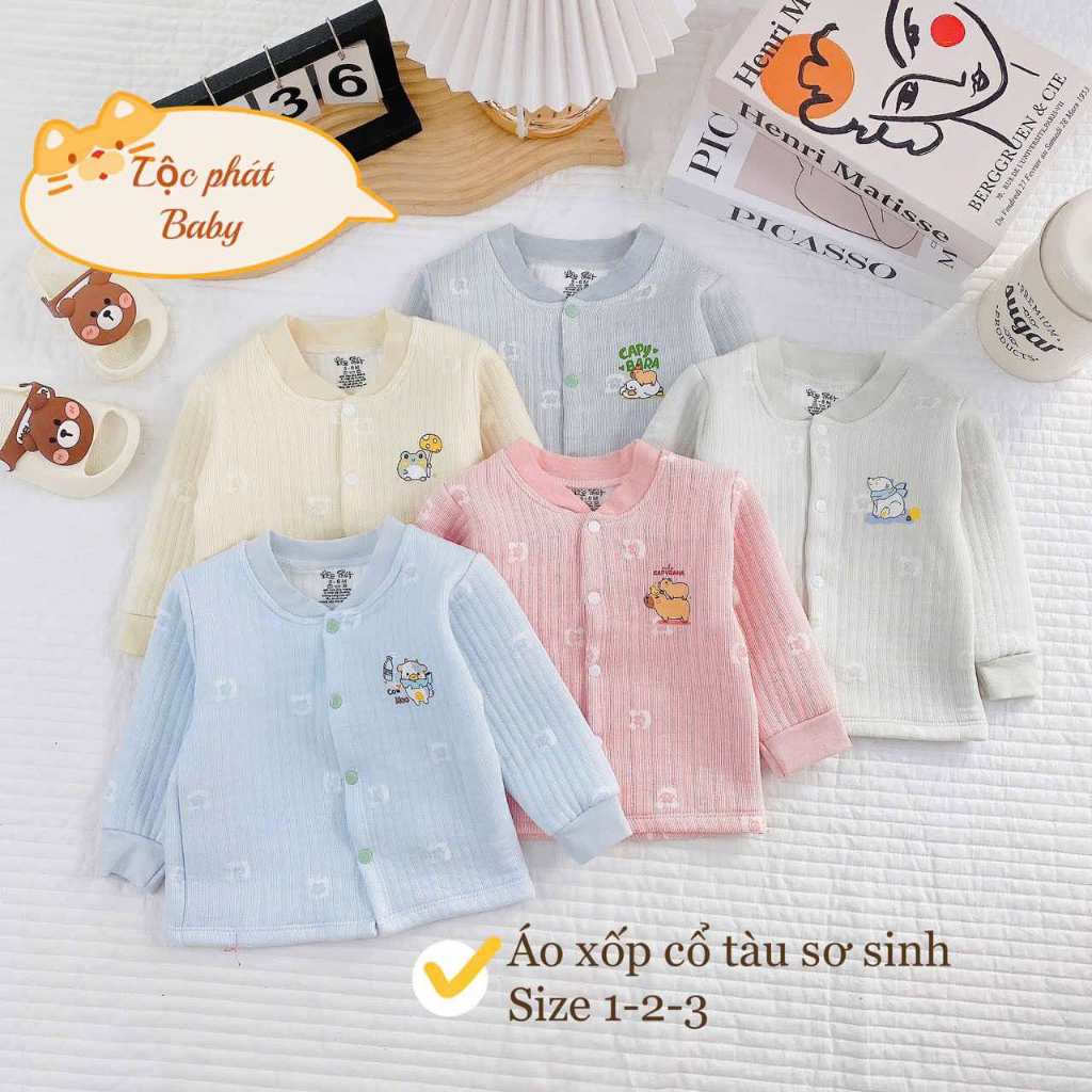Set 2 áo khoác trần bông Lộc Phát cho bé trai, bé gái từ 3-9kg