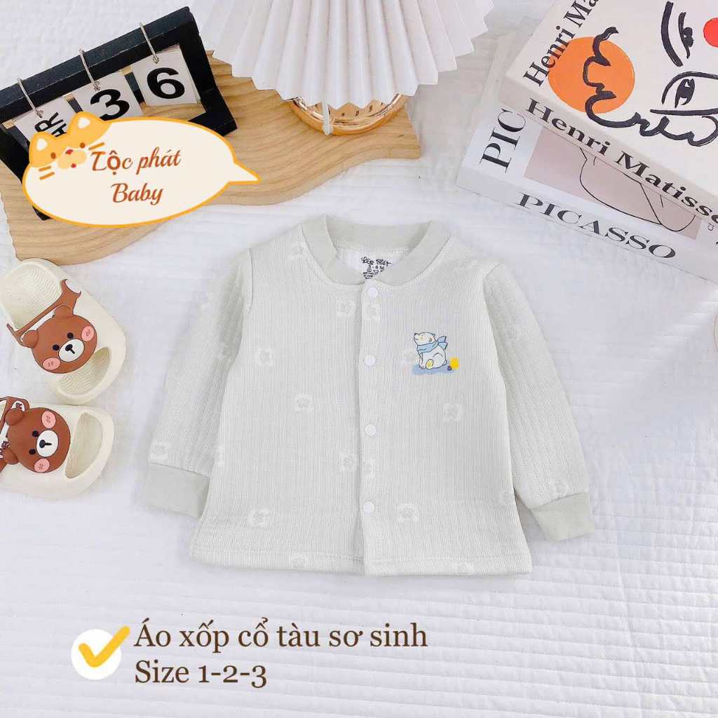 Set 2 áo khoác trần bông Lộc Phát cho bé trai, bé gái từ 3-9kg