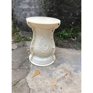Khuôn đôn chậu tròn cao 45 cm mặt rộng 25 cm, hoa văn phúc, lộc, thọ, chất liệu nhựa abs