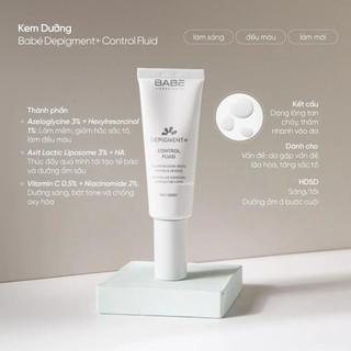 Kem Dưỡng BABE Depigment+ Control Fluid Hỗ Trợ Sáng Da Và Mờ Thâm Nám 40ml
