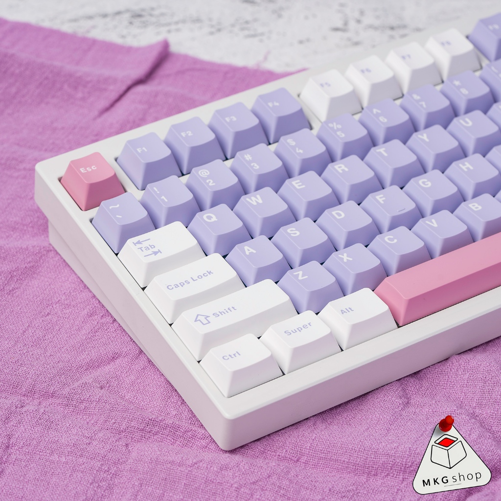 90% PBT Paisley Keycaps – 140 Tasten, Cherry Profile, Durchscheinend, Für Mechanische Tastaturen