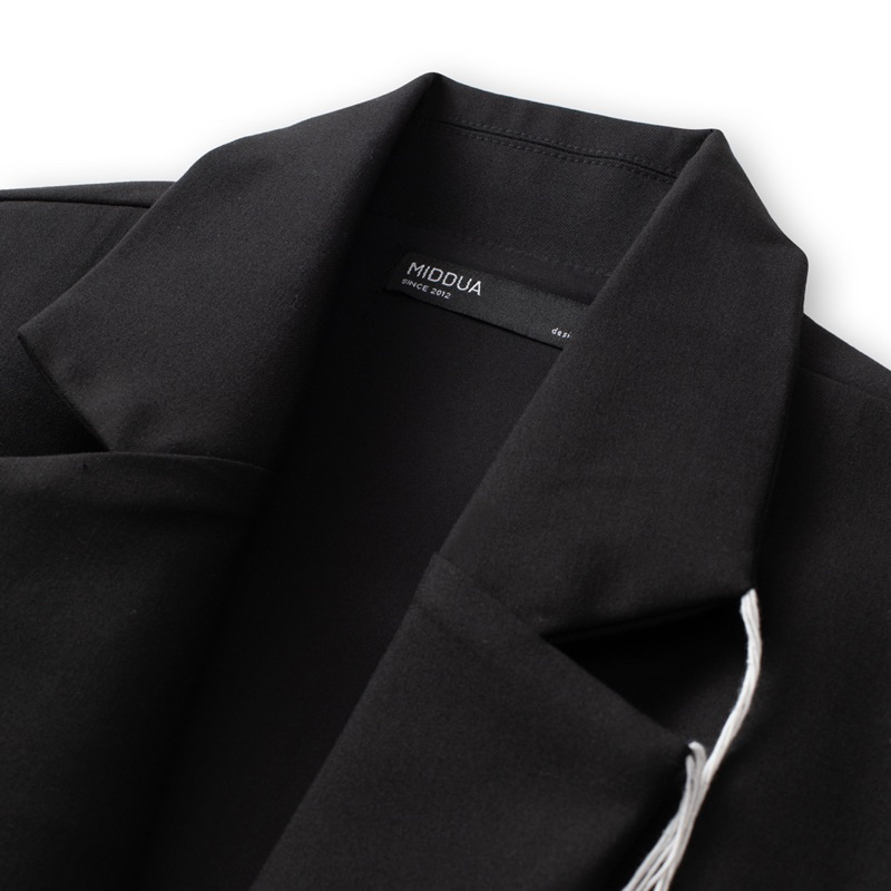 MIDDUA -  Gilet02 Waistcoat đôn vai túi kiểu, dáng crop lửng