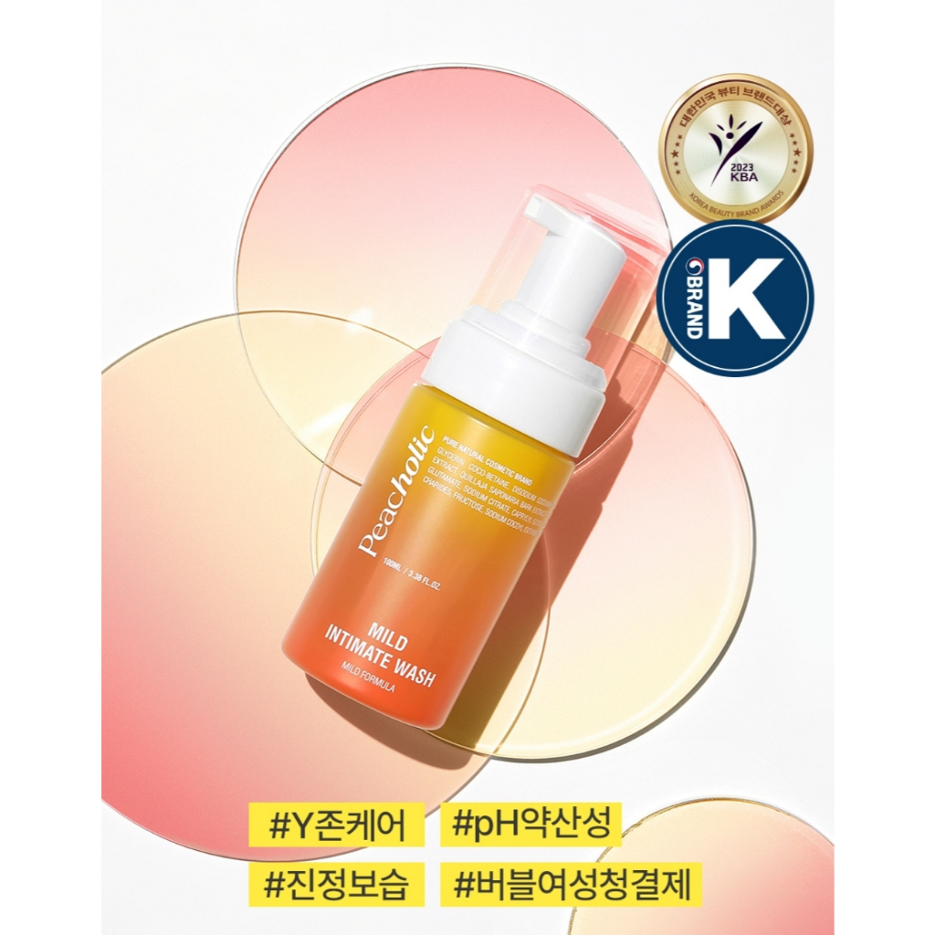 M17_ Dung Dịch Vệ Sinh Tạo Bọt Peacholic Mild Intimate Wash 100ml (Bao Bì Mới) Nữ