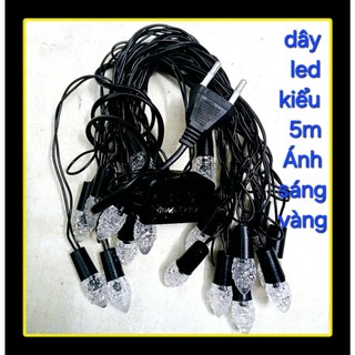 Dây Đèn LED Trang Trí 5m Ánh Sáng Vàng | Không Chớp Nháy | Dây Đèn Trang Trí Noel, Tiệc, Phòng