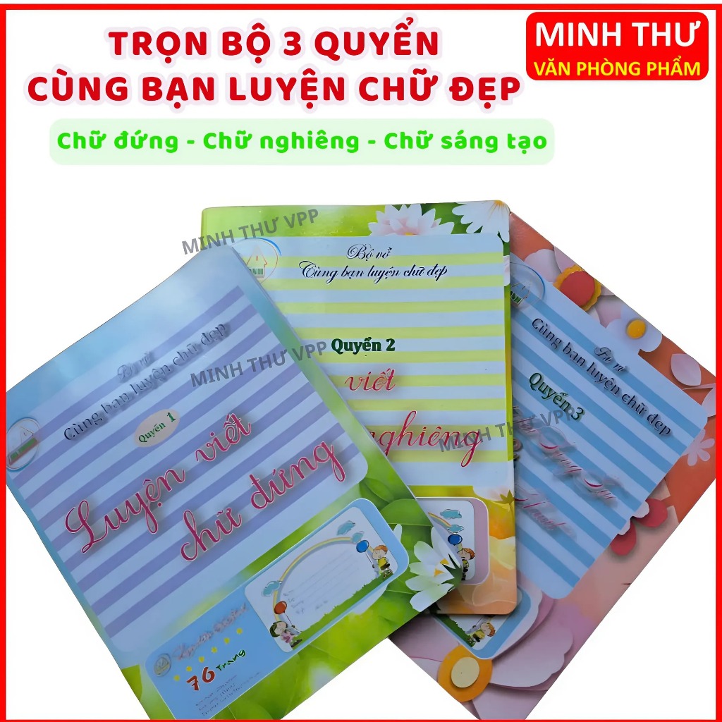 Trọn bộ luyện chữ đẹp chuẩn - chữ đứng - chữ nghiêng - chữ sáng tạo ...
