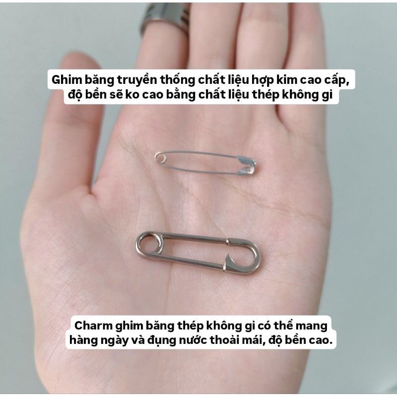 [VER 3] Vòng tay SAFETY PIN ghim băng an toàn dây thép không gỉ - SIREN ...