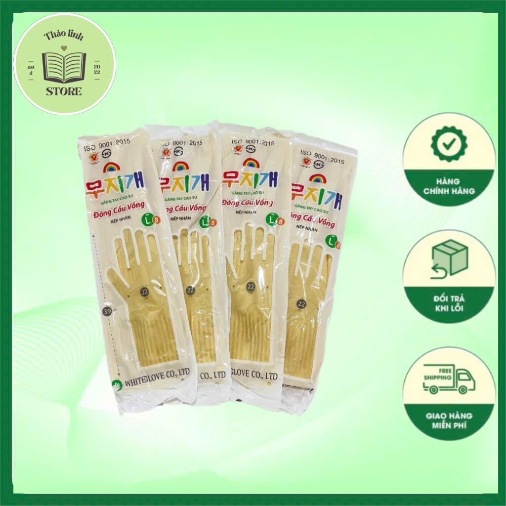 Găng tay cao su Đông Cầu Vồng đủ size S, M, L, găng tay cao su rửa chén, rửa bát, găng tay cầu vồng